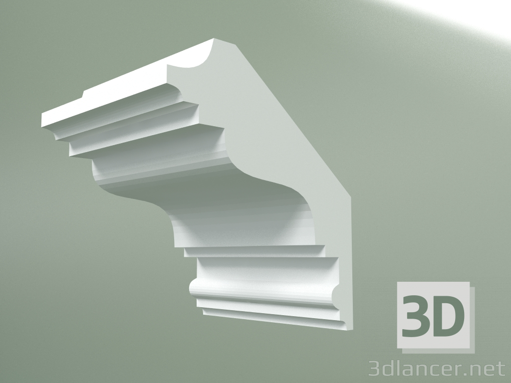 modello 3D Cornicione in gesso (zoccolo a soffitto) KT168 - anteprima