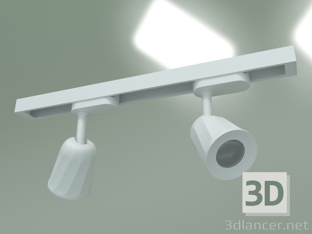 modèle 3D Eclairage sur rail LED pour jeu de barres monophasé Joli LTB19 (blanc) - preview