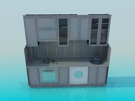 3d model A small kitchen | 7891 | 3dlancer.net