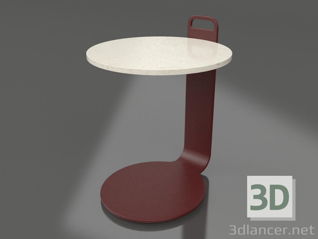 3d модель Стол кофейный Ø36 (Wine red, DEKTON Danae) – превью