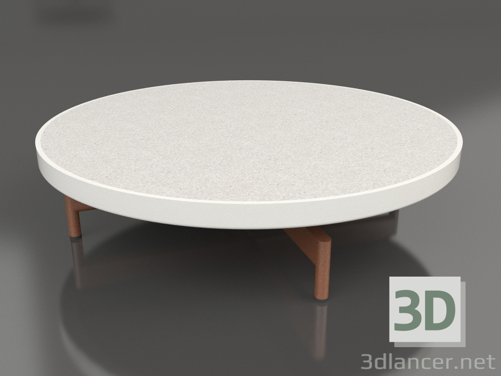 modello 3D Tavolino rotondo Ø90x22 (Grigio agata, DEKTON Scirocco) - anteprima