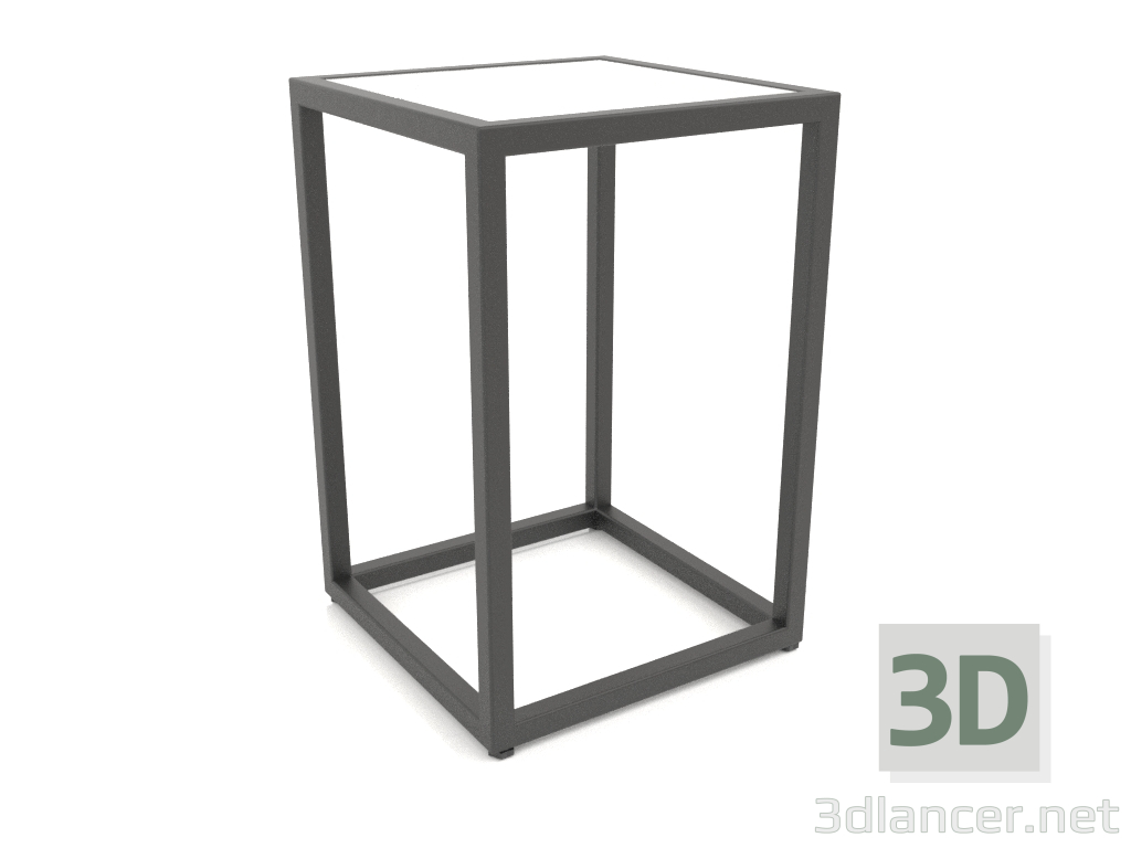 3d model Mesa de centro cuadrada (VIDRIO, 30X30X44) - vista previa