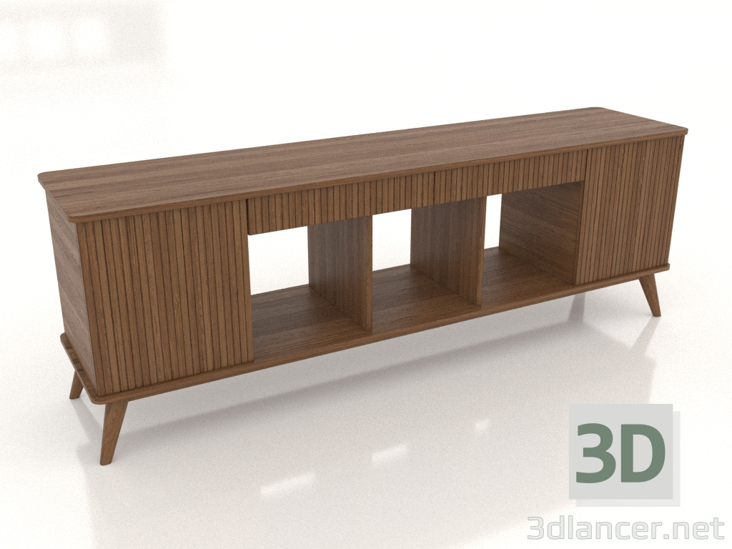 3d model Soporte universal para tocadiscos de vinilo LARGE 2000 mm (nogal claro) - vista previa