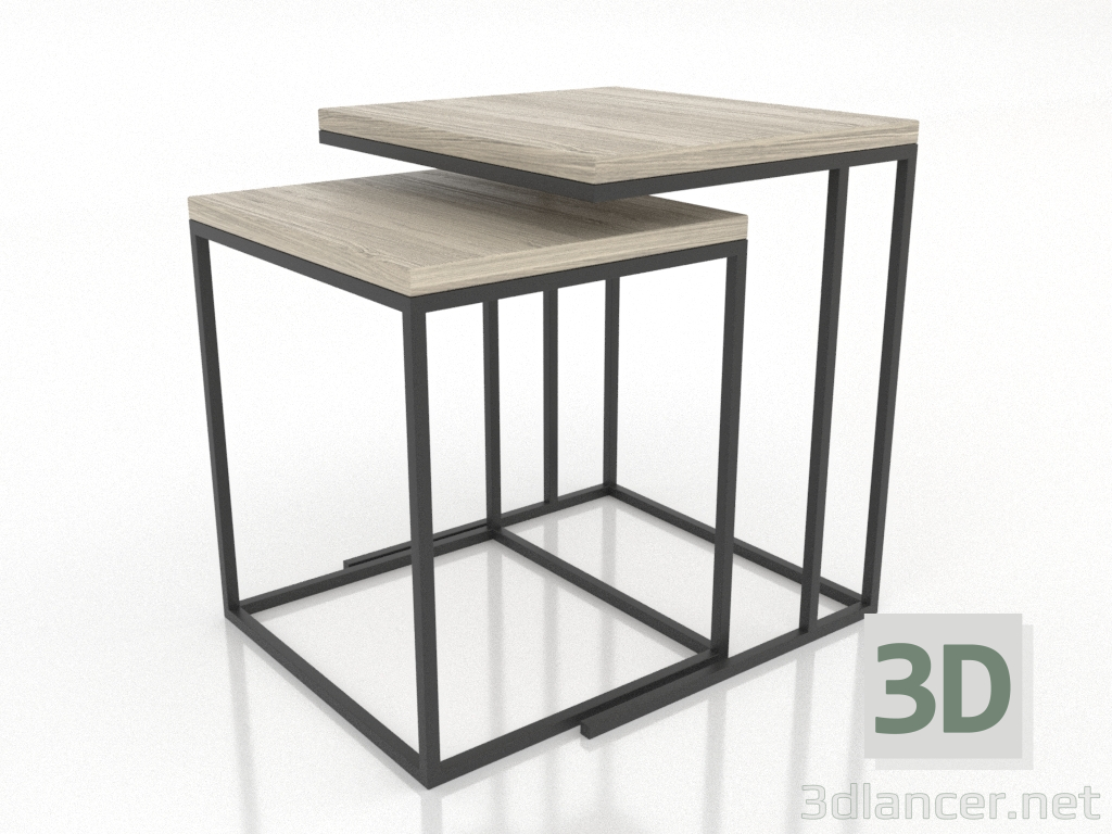 modèle 3D Table basse (chêne éclairé) - preview modèle 3D Table basse (chêne éclairé) - preview