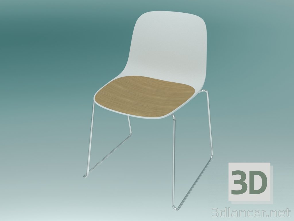 modèle 3D Chaise SEELA (S310 avec garniture en bois, sans rembourrage) - preview