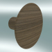 3D Modell Kleiderhaken Dots Wood (Ø6,5 cm, Nussbaum) - Vorschau
