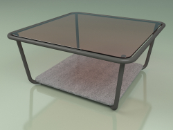 कॉफी टेबल 001 (कांस्य कांच, धातु पत्थर, लूना स्टोन)