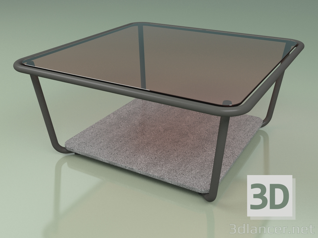 modello 3D Tavolino 001 (Vetro Bronzato, Pietra Metallo, Pietra Luna) - anteprima