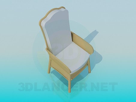 3d модель Стілець з м'яким сидінням – превью 3d модель Стілець з м'яким сидінням – превью
