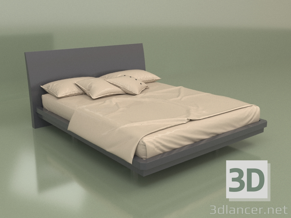 3d модель Ліжко двоспальне Mn 2016 (Антрацит) – превью