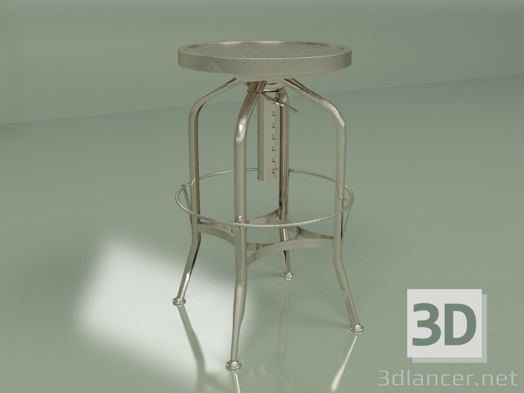 3d model Bar stool Toledo Gunmetal (nickel) - preview