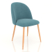 modèle 3D Chaise Angela (bois turquoise) - preview