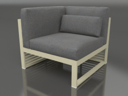 Modulares Sofa, Abschnitt 6 links, hohe Rückenlehne (Gold)