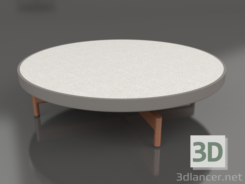 modello 3D Tavolino rotondo Ø90x22 (Grigio quarzo, DEKTON Sirocco) - anteprima