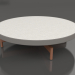 modèle 3D Table basse ronde Ø90x22 (Gris quartz, DEKTON Sirocco) - preview