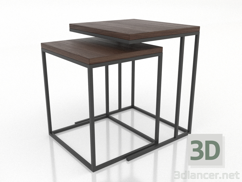3d model Coffee table (dark walnut) - preview 3d model Coffee table (dark walnut) - preview