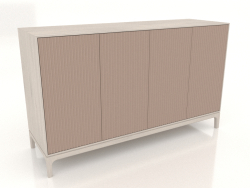 Meuble TV FARGO avec façades fraisées 1600x500x950 mm (beige, chêne blanchi, option 1)