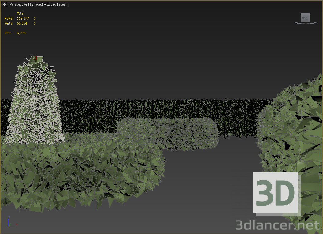 Cercas vivas de Tuy, para un paisajismo rápido 3D modelo Compro - render