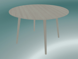 Dining table In Between (SK4, Ø120cm, H 73cm, White oiled oak)