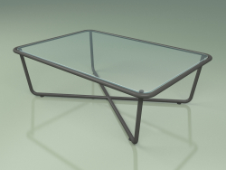 Coffee table 002 (Ribbed Glass, Metal Smoke)