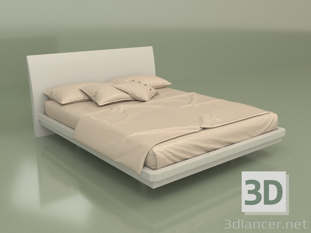 3d модель Ліжко двоспальне Mn 2016 (Попелястий) – превью