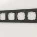 modello 3D Telaio per 4 montanti Platinum (alluminio nero) - anteprima