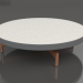 modello 3D Tavolino rotondo Ø90x22 (Antracite, DEKTON Sirocco) - anteprima