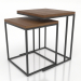modèle 3D Table basse (noyer clair) - preview