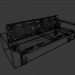 3D Modell Ledersofa - Vorschau