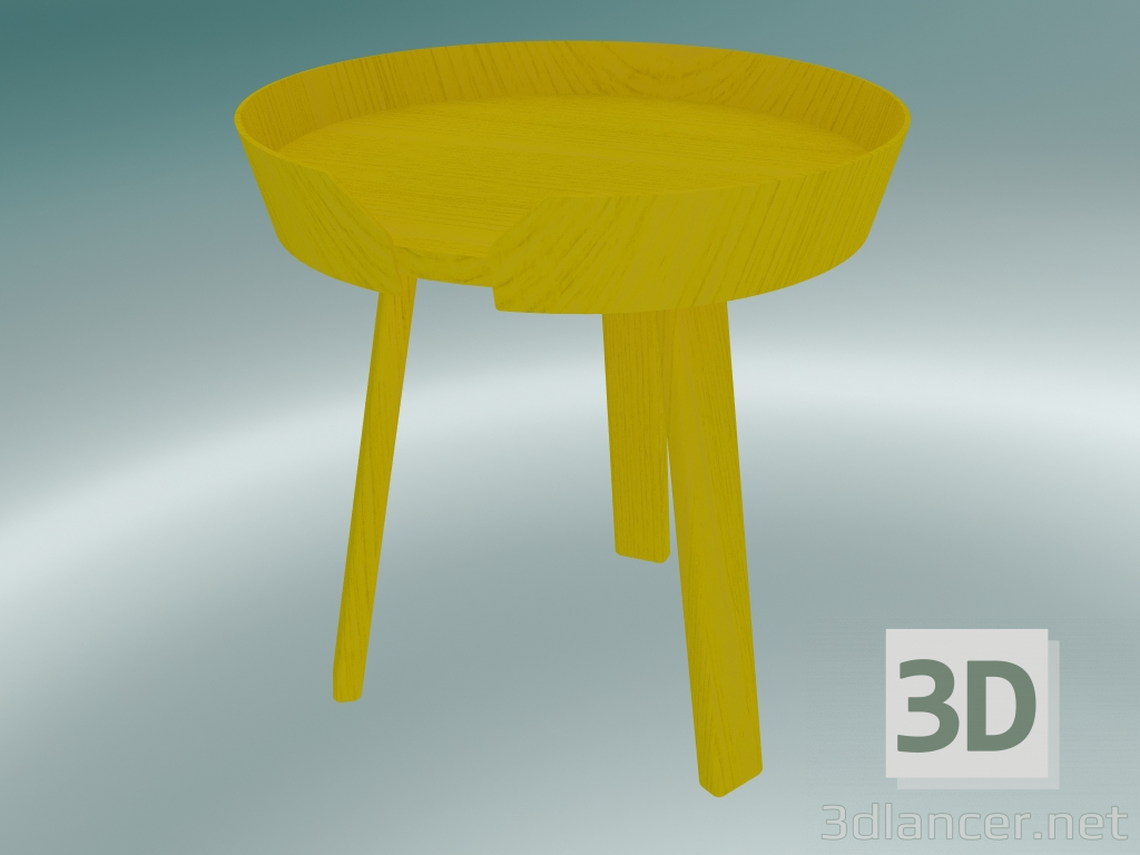 3d model Mesa de café alrededor (pequeña, amarilla) - vista previa
