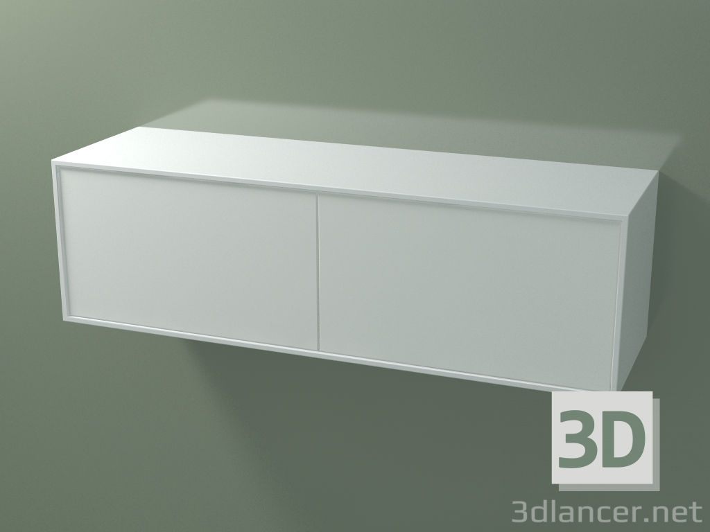 3D Modell Doppelbox (8AUEBA02, Gletscherweiß C01, HPL P01, L 120, P 36, H 36 cm) - Vorschau