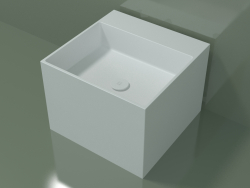 Countertop washbasin (01UN22302, Glacier White C01, L 48, P 48, H 36 cm)