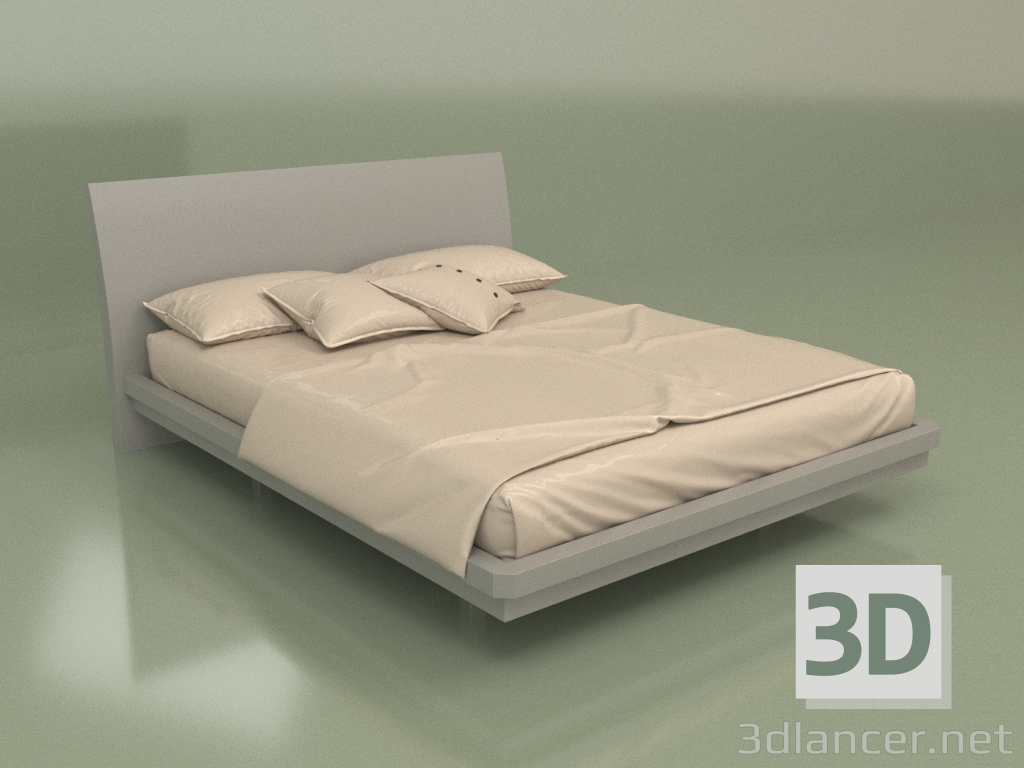 3d модель Кровать двуспальная Mn 2016 (Сизый) – превью