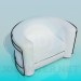 modello 3D La poltrona semicircolare con telaio - anteprima