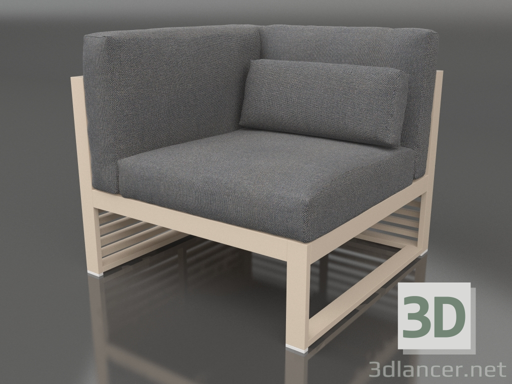 3D Modell Modulares Sofa, Abschnitt 6 links, hohe Rückenlehne (Sand) - Vorschau