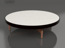 Round coffee table Ø90x22 (Black, DEKTON Sirocco)