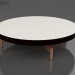 modèle 3D Table basse ronde Ø90x22 (Noir, DEKTON Sirocco) - preview