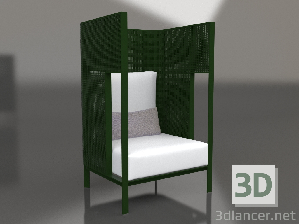 3D Modell Chaiselongue-Kokon (Flaschengrün) - Vorschau