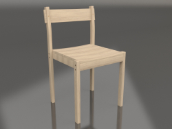 Thibault dining chair (Light Oak with brass)