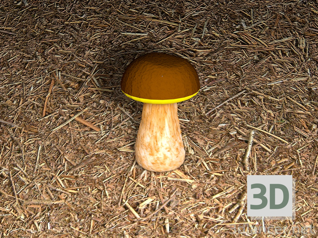 Modelo 3d cogumelo - preview