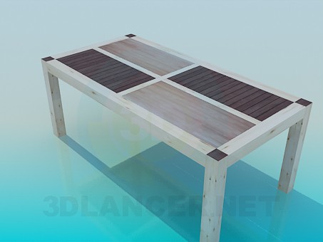 modelo 3D Mesa de centro hecha de madera - escuchar modelo 3D Mesa de centro hecha de madera - escuchar