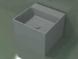 Countertop washbasin (01UN22302, Silver Gray C35, L 48, P 48, H 36 cm)