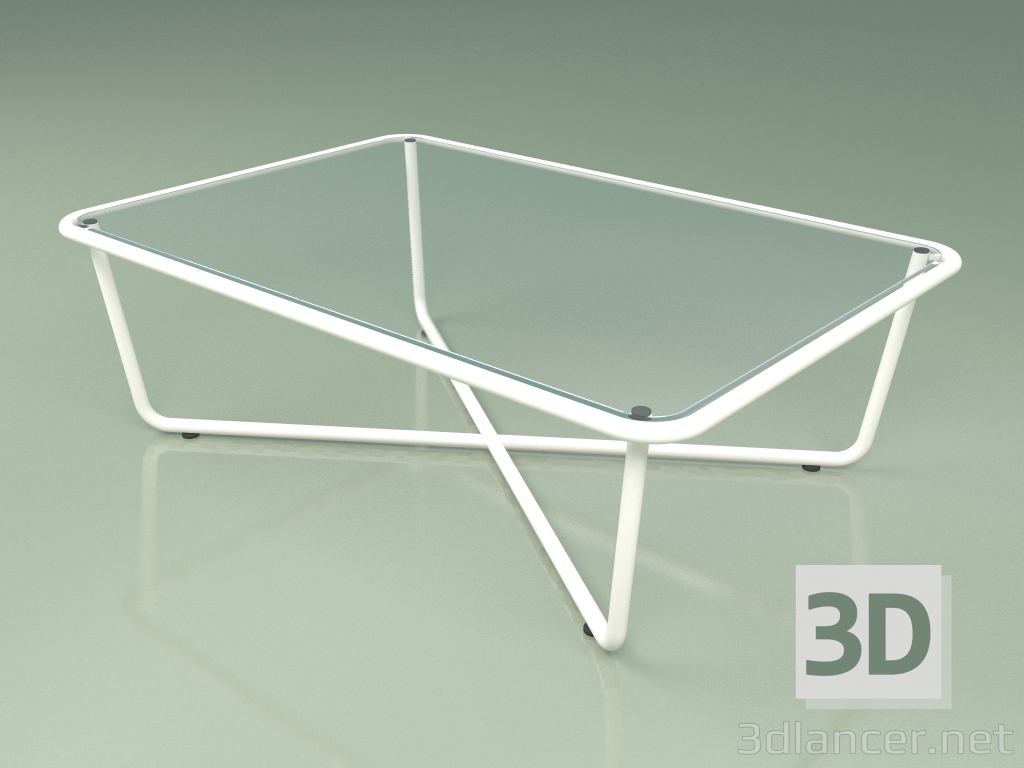 3d модель Стол кофейный 002 (Ribbed Glass, Metal Milk) – превью