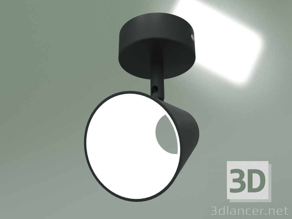 modello 3D Apparecchio LED da parete e soffitto DLR025 (nero) - anteprima