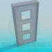 3d model Door with squares - preview