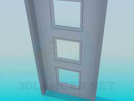 modelo 3D Puerta con cuadrados - escuchar modelo 3D Puerta con cuadrados - escuchar