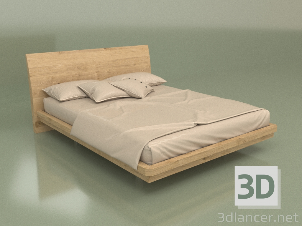 3d модель Кровать двуспальная Mn 2016 (Лофт) – превью