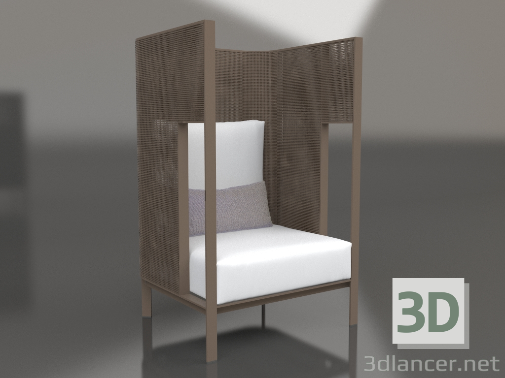 modello 3D Chaise lounge cocoon (Bronzo) - anteprima