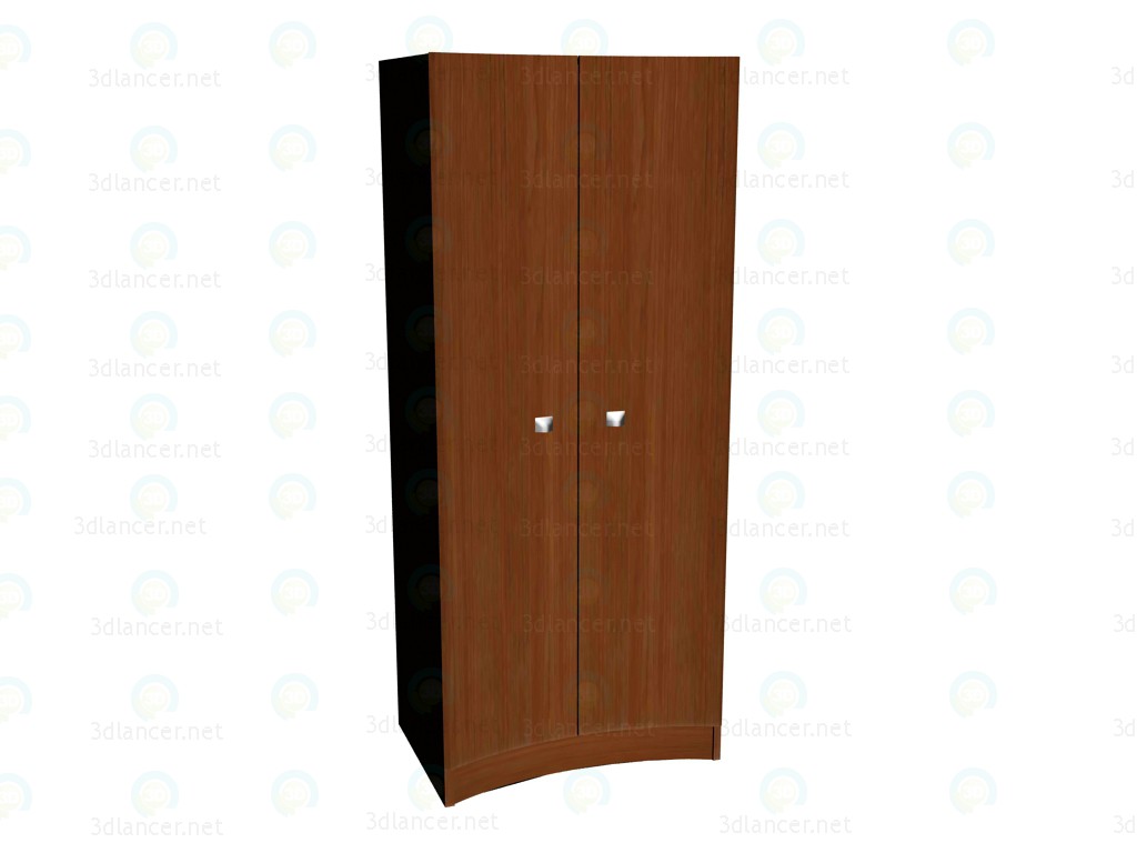 3d model Wardrobe 2 door concave wardrobe - preview