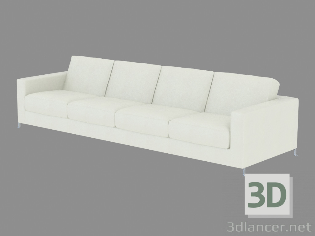 3D modeli Koltuk deri dört Div 278 - önizleme
